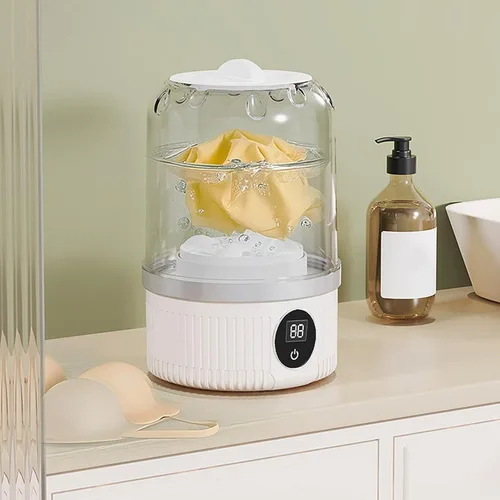 Vista 9 de TARSHYRY Lavadora de ropa interior, mini lavadora portátil recargable, pequeña máquina de lavandería inalámbrica para bebé, ropa, ropa