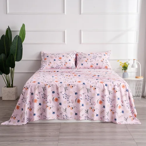 Vista 18 de Juego de sábanas de diseño estampado clásico - Juegos de sábanas con bolsillo profundo ultra suave y transpirable., Microfibra, Celeste (Baby Blue)