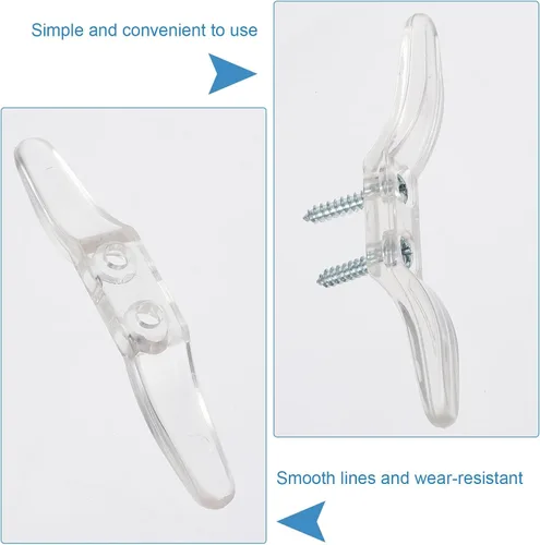 Vista 5 de DOITOOL Tacos de seguridad para cable ciego, piezas de control de cuerda de ventana de plástico transparente de 3.14 pulgadas con tornillos
