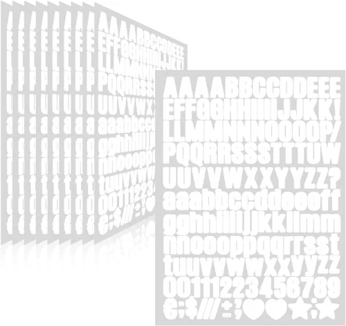Vista 8 de Calcomanías de Letras para Tablón de Anuncios, 288 Piezas 18 Hojas 3 Pulgadas, Vinilo Impermeable, Colorido para Buzón, Ventana, Puerta, Letrero