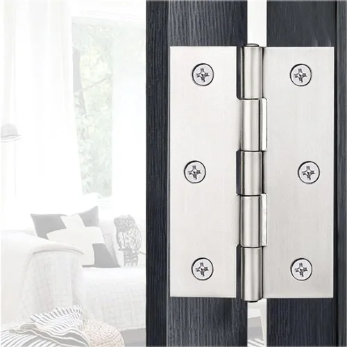 Vista 4 de Medsuo 2 bisagras de puerta plegables de acero inoxidable de 3 pulgadas con 12 tornillos de acero inoxidable para puerta, tapa de caja de madera