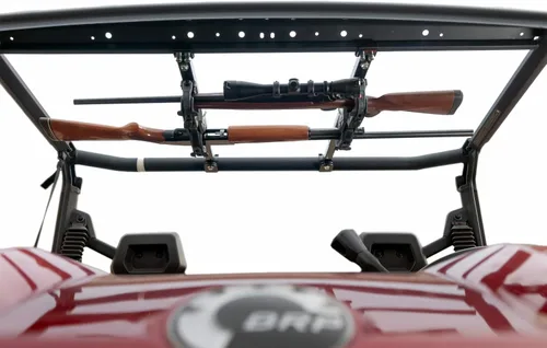 Vista 2 de Seizmik OHGR UTV - Soporte para pistola sobre la cabeza, compatible con modelos Can Am Defender UTV Estante para armas lado a lado