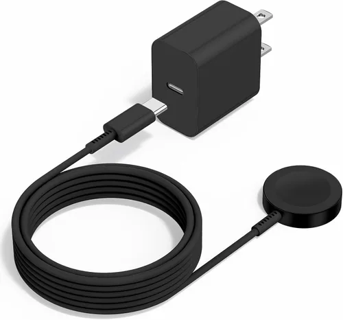 Cargador de Apple Watch mejorado, cargador magnético rápido iWatch a cable USB C de 1.8 m con bloque de carga USB C para iWatch Series