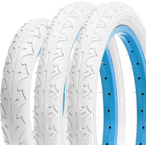 1 neumático delantero de 12 1/2 x 2 1/4 (62-203) y 2 neumáticos traseros de 16 x 1.75 pulgadas (47-305) (1+2) – Adecuado como neumáticos de