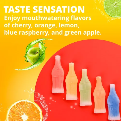 Vista 6 de Botella de cera para dulces rellenas con jarabes saborizados, botellas de cera vintage Candys Nik-L-Nips de caramelos surtidos a granel – 15 onzas