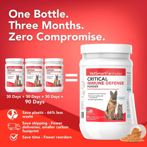 Vista 2 de Defensa Inmune Crítica para Perros y Gatos; Apoya el Crecimiento Celular Normal - Fórmula de Setas Cola de Pavo, Reishi, Shiitake y Maitake