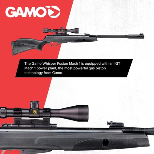 Vista 3 de Gamo Whisper Fusion Mach 1 rifle de aire, rifle de aire CAT