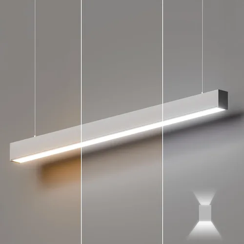 Vista 14 de Luces lineales LED de 4 pies de 50/45/40/35/30 W, luz de arriba y abajo, 3000 K/4000 K/5000 K, iluminación comercial conectable de 4 pies