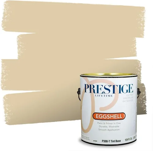 Vista 42 de PRESTIGE Pinturas de pintura exterior e imprimación en uno, 1 galón, plano, combinación comparable de Benjamin Moore* Manzanilla*