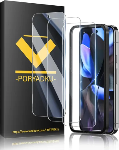 Vista 10 de Protector de pantalla de vidrio templado para Google Pixel 8 Pro, 6.7 pulgadas, fácil instalación con herramienta de alineación, vidrio templado 9H