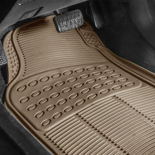 Vista 2 de FH Group Alfombrillas para el piso del automóvil - Goma de servicio pesado para automóviles, juego trasero de ajuste universal, recortables