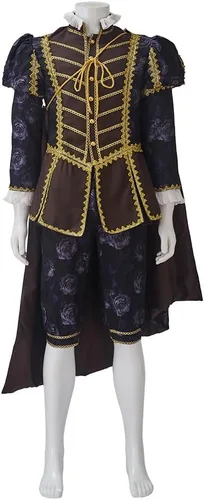 Vista 3 de Victorian Costume Men Rococo Costume Suit Jacket Vest Prince Cosplay Halloween
