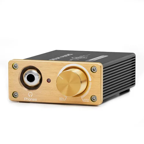 Douk Audio U3 Amplificadores de Auriculares, Mini Amplificador Hi-Fi para PC de Escritorio de Casa con Conectores de 6.35mm / 3.5mm, Clase A