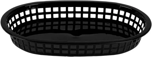 Vista 9 de Restaurantware Cestas de comida rápida de 10.5 x 7.3 x 1.5 pulgadas, 10 cestas ovaladas para delicatessen, aptas para microondas, lavavajillas