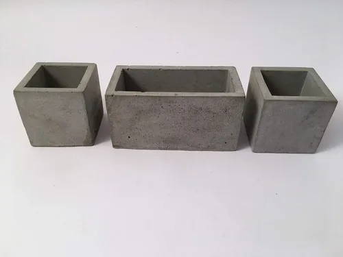 Vista 7 de Silicone mold 2" Small Cube Tray Storage Box Jewelry Box Geometric Mould Cast Concrete Plaster Succulent Candle Holder Square