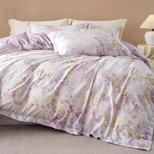 Vista 16 de OAITE - Juego de funda de edredón de 100% algodón con patrón floral, juego de ropa de cama suave que incluye 3 piezas