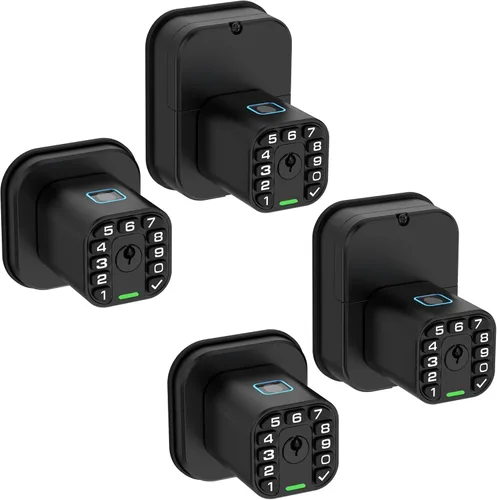 Richelock IU53 - Cerradura de puerta con teclado y huella digital de doble cara, para todo tipo de clima, entrada biométrica totalmente impermeable