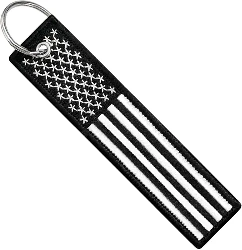 Vista 12 de Llavero de bandera con llavero, EDC para motocicletas, scooters, coches y regalos