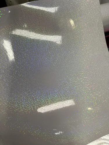 Clear Holographic Snow Cold Laminating Sheets Self Adhesive (8 1/2 x 11)