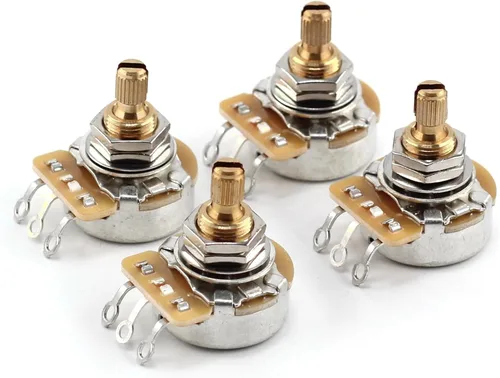 The Art Of Tone Potenciómetro CTS 500k para guitarra - Eje dividido corto personalizado, cono de audio, 10% de tolerancia (4x)