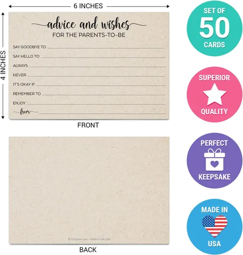 Vista 3 de 321Done Baby Shower Cards Tan, Parent