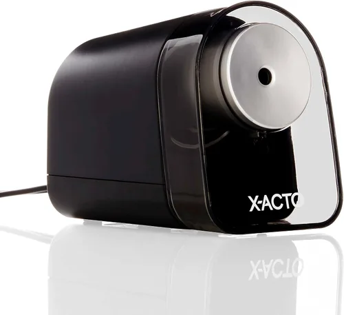 X-ACTO Sacapuntas eléctrico | Sacapuntas eléctrico XLR resistente, motor silencioso, tecnología de ahorro de lápiz, reinicio automático y arranque