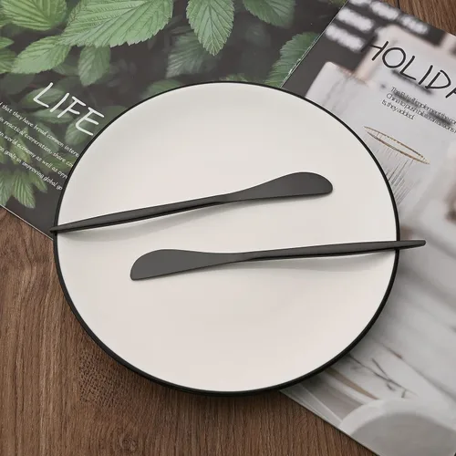 Vista 4 de Cuchillo esparcidor de 6 piezas, cuchillos esparcidores de queso de acero inoxidable para cocina, cuchillo de postre para aperitivo, mantequilla