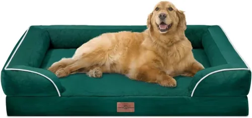 Vista 39 de Comfort Expression Cama ortopédica para perros extra grandes de 45 x 35 pulgadas, cama para mascotas XL de espuma tipo caja de huevos impermeable