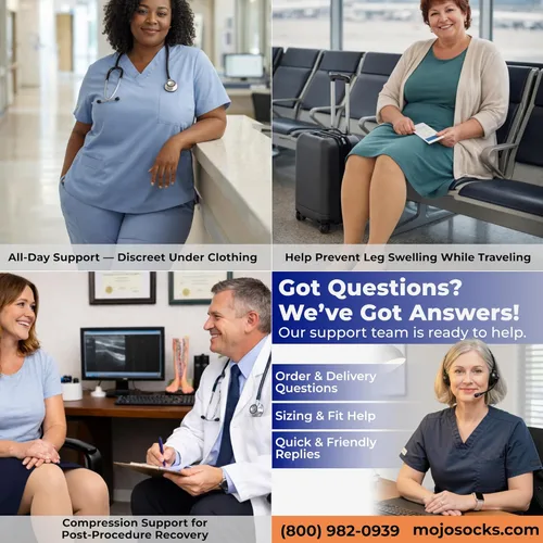 Vista 7 de Medias de compresión para mujeres 20-30mmHg - Varices y hinchazón - A204