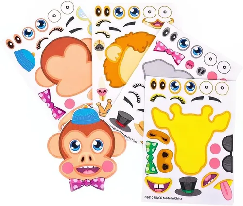 Vista 2 de 12 pegatinas Make-a-Zoo, selva de animales