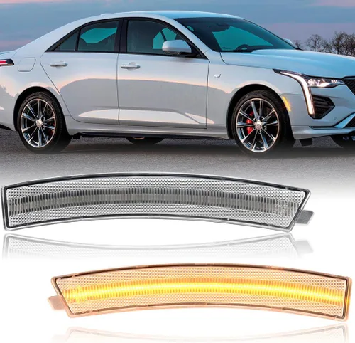 Vista 14 de Juegos de cuartos LED ámbar delanteros laterales de repuesto para Cadillac CTS/ATS 2014-2019 & 2015-2019 Cadillac ATS & 2016-2024 Camaro Kits