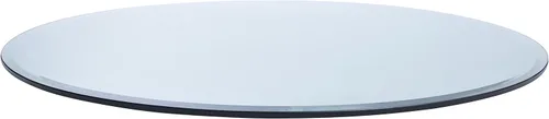 Vista 3 de Spancraft Mesa redonda de vidrio templado transparente de 42 pulgadas de grosor de 1/2 pulgadas con borde Ogee, parte superior de vidrio de repuesto
