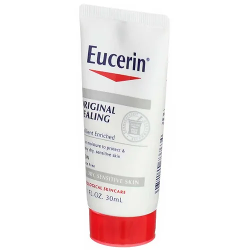 Vista 5 de Eucerin Loción enriquecida con emolientes curativos originales de 1 onza, paquete de 6, nuevo aspecto