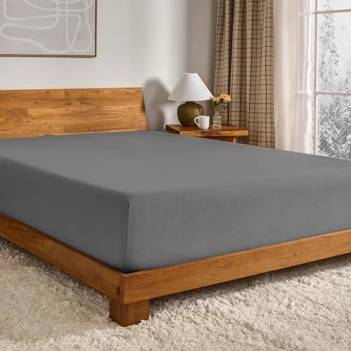 Vista 9 de Bare Home Sábana bajera ajustable de franela 100% algodón, aterciopelada suave y pesada, franela de doble cepillado, bolsillo profundo