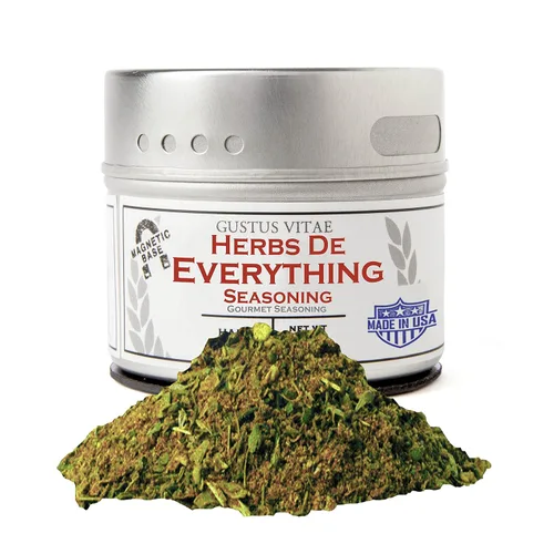 Gustus Vitae - Condimento Herbs De Everything - Sin OMG - Lata magnética - 2 onzas - Auténtica mezcla de especias gourmet - Hecho en pequeños lotes