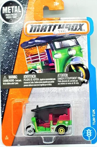 Vista 2 de Matchbox 2017 MBX City Tuk-Tuk Tailandia Taxi 6/125, Verde