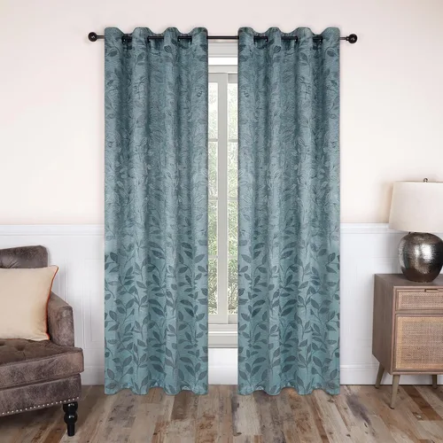 Vista 116 de Superior Cortinas opacas, oscurecimiento de la habitación para dormitorio, bloqueo solar, térmicas, cortinas bohemias modernas, colección de hojas