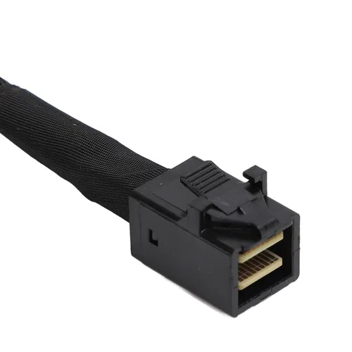 Vista 7 de XUMIUZIY para cable MCIO 8i a 2 x SFF 8643, 31.5 pulgadas 8i 74 pines a 2 SFF 8643, PCIe 5.0 32 Gts para MCIO X8 a Mini SAS HD SFF 8643 para centro