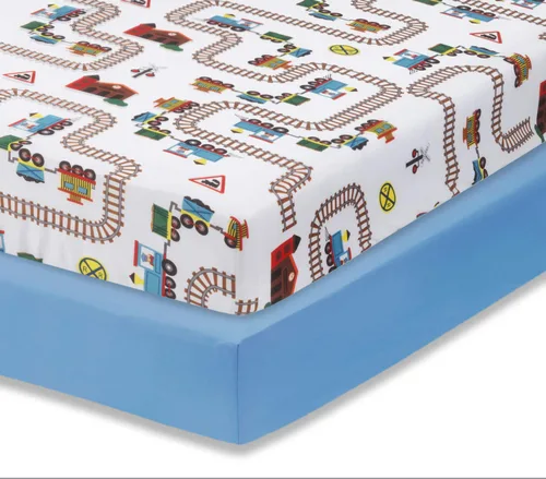 Vista 45 de Everyday Kids Paquete de 2 Sábanas Bajeras para Cuna para Niña, 100% Sábana de Bebé de Microfibra Suave y Transpirable, Se Adapta a Colchones