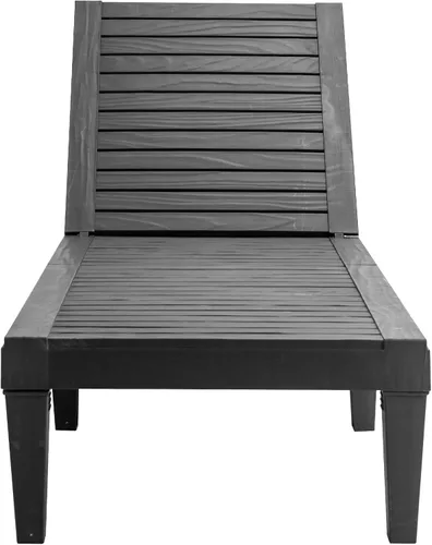 Vista 8 de Giantex Tumbona reclinable para exteriores con respaldo ajustable de 5 posiciones, resistente a la intemperie y al óxido para patio, playa, balcón