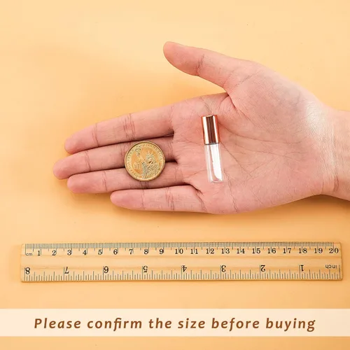 Vista 5 de Pangda 25 unidades de 0.0 fl oz de tubos vacíos de brillo de labios contenedores transparentes mini botellas de bálsamo labial recargables