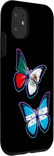 Vista 3 de iPhone 11 Honduras y México raíces biculturales. Versión mariposa Caso