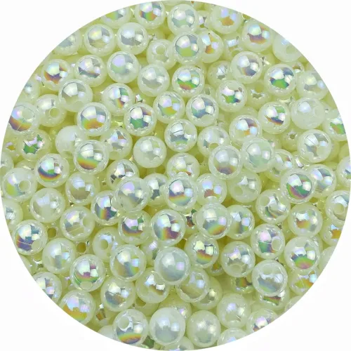 Vista 9 de 1000 cuentas de perlas para manualidades de 0.236 pulgadas, colores AB, cuentas redondas sueltas para collares, pulseras, aretes, fabricación