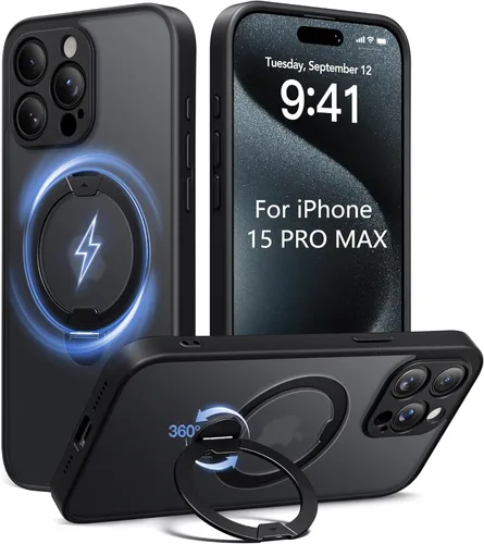 Vista 24 de Funda magnética mejorada para iPhone 14 Pro, soporte irrompible y magnético, protección de grado militar, funda para teléfono compatible