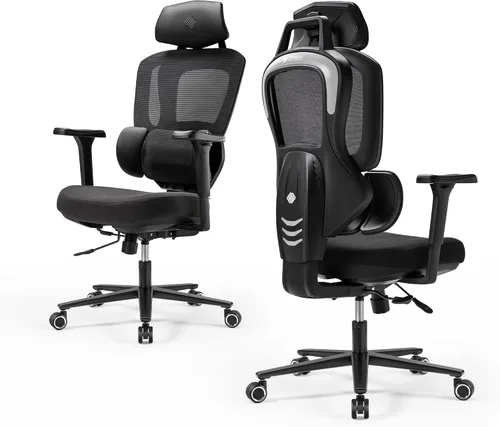 Vista 2 de EUREKA ERGONOMIC Typhon Gaming Chair, Ergonomic Office Chair, Home Office Desk Chairs, Gaming Chairs for Adults, Mesh Office Chair, Adjustable Black