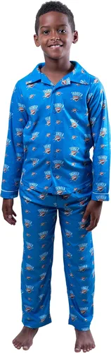 Vista 18 de Ultra Game Conjunto de pijama juvenil oficial de la NBA de 2 piezas súper suaves con botones