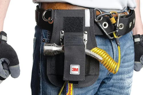 Vista 2 de 3M DBI-SALA - Protección contra caídas para herramientas, 1500093, correa de cierre de gancho y bucle con anillos en D de 1 pulgada en ambos lados