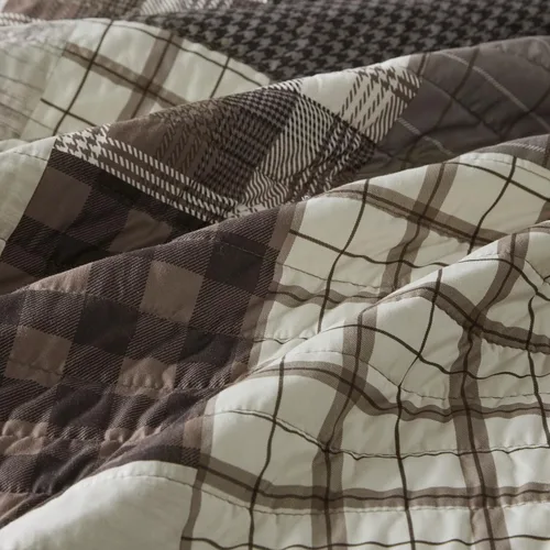 Vista 9 de Woolrich Juego de edredón reversible – Estilo cabaña invertido a color sólido, colcha ligera para todas las estaciones, capa de ropa de cama
