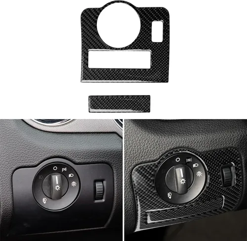 Vista 17 de NVCNX Fibra de Carbono Compatible con Ford Mustang GT Shelby 2010-2014 2011 2012 2013 Consola Central del Coche Transmisión Automática Caja