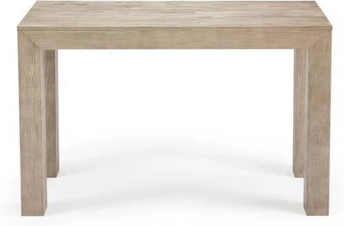 Vista 4 de Plank+Beam Mesa de comedor de 48 pulgadas, mesa de cocina de madera maciza, mesa rectangular para comedor, oficina en casa, muebles de sala